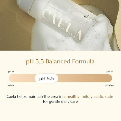 CAELA Feminine Wash, pH Balanced Foaming Cleanser with Triple Lactobacillus Ferment Complex – Gentle Daily Intimate Care for Women, Sea Buckthorn & Damask Rose, Sulfate-Free, 5.07 Fl Oz