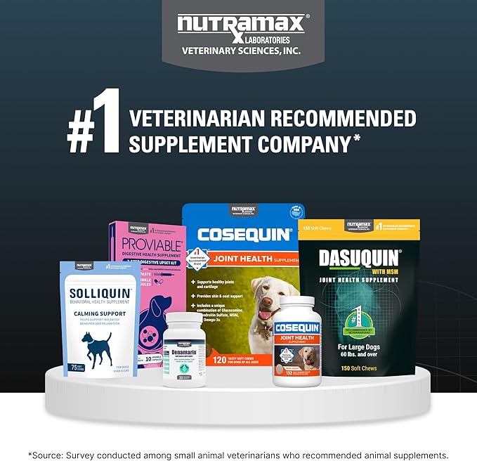 Nutramax Dasuquin for Small to Medium Dogs, Joint Health Supplement, Contains Glucosamine for Dogs, Plus Chondroitin, ASU, MSM and More, Supports Healthy Joints, Chewable Tablets, 150 Count