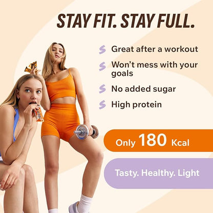 Fitness SHOCK Peanut Salted Caramel Protein Bars - No Added Sugar, Low Calorie Low Carb Snack - 10g Protein, 0g Added Sugar, 180 Kcal, 18g Net Carbs - 12 x 50g