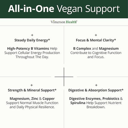Vegan Multivitamin for Men and Women with Vitamins and Chelated Minerals for Energy, Focus and Immune Health – Premium Daily Womens and Mens Multivitamins & Multiminerals – 90 Tablets