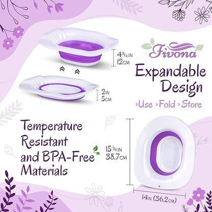 Fivona Yoni Steam Kit 2-in-1 Seat with V Steaming Herbs Sunrise Recipe for Detox, Cleansing, PH Balance and Odor Control