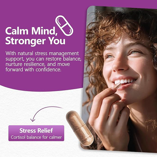 Saffron Supplements with Ashwagandha & L-Theanine - 368.5MG - Mood Balance, Stress Relief & Mental Clarity – Cortisol Support for Women & Men, Made in USA, 90 Vegan Capsules