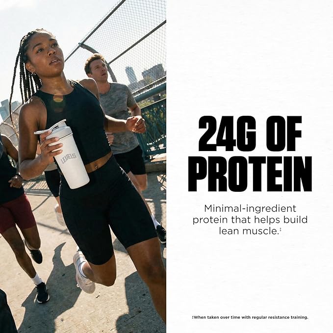 Levels Grass Fed Whey Protein Powder, No Artificials, 24G of Protein, Double Chocolate, 5LB