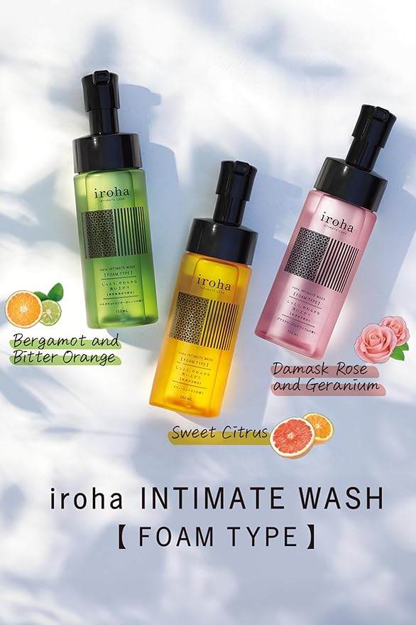 iroha Intimate Wash Foam Type – pH Balanced Botanical Feminine Wash with Damask Rose & Geranium | Relaxing Self Care Hygiene Therapy for Women| Made in Japan 5 fl oz