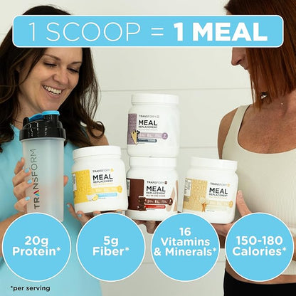 TransformHQ Meal Replacement Shake Powder 7 Servings (Cookies & Cream) - Gluten Free, Non-GMO
