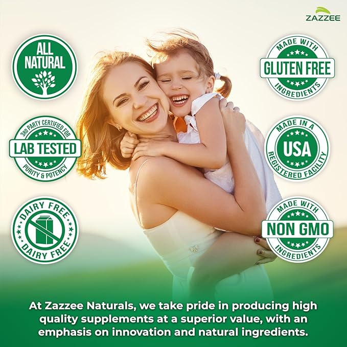 Zazzee Myo-Inositol Capsules, 2000 mg per Serving, 360 Vegan Capsules, Ideal Dosage for 40:1 Ratio, Kosher, 100% Vegetarian, Hormone Balance & Healthy Ovarian Function Support, All-Natural and Non-GMO