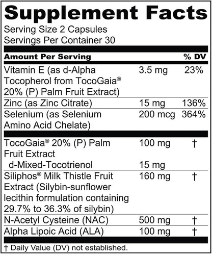 1MD Nutrition LiverMD - Liver Support Supplement | Siliphos Milk Thistle Extract & NAC - Supports Healthy Energy, Immunity & Overall Health - Liver Cleanse & Support | 60 Capsules