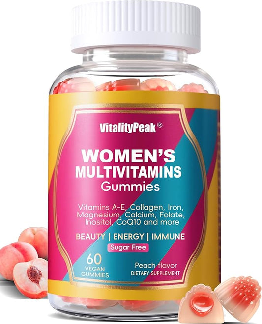 Methylated Multivitamin Gummies for Women | Women’s Multivitamin Gummies with Methylated Folate, Iron, Biotin & Inositol | Sugar Free Women’s Daily Vitamin for Energy, Immune, Hair & Skin | 60 Ct