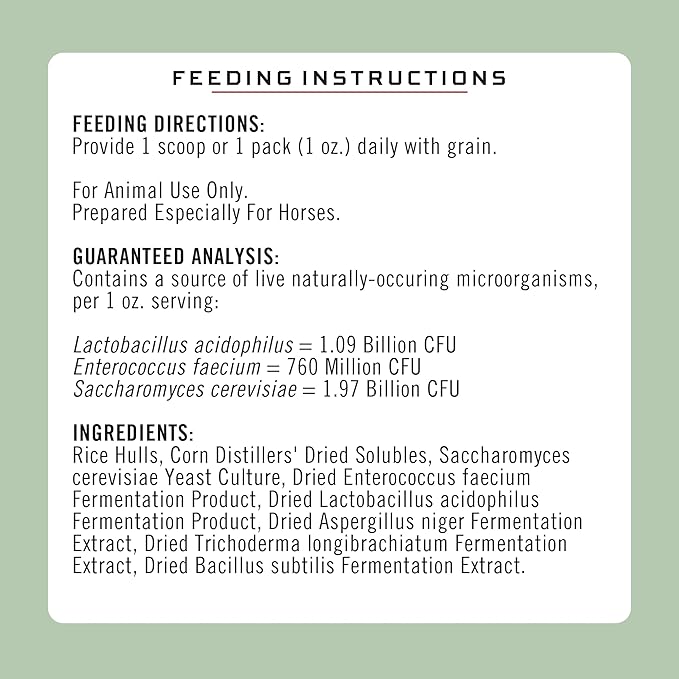 Formula 707 Digestive Health Equine Supplement, 4lb Bag – Probiotics, Prebiotics and Digestive Enzymes for Horses
