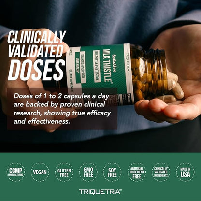 SoActive® Milk Thistle: 10X More Effective Milk Thistle Phytosome, Optimized for Essential Bioactive Silybin A & B Plus Bilear® Artichoke Extract & Bile Enhancer - Liver Support | 60 Servings