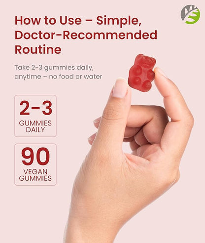BariSlim Bariatric Calcium Gummies - Specially Formulated Bariatric Vitamins for Patients After Weight Loss Surgery - Supports Energy Levels & Bone Health | Raspberry (90 Vegan Gummies)