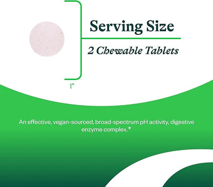 Seeking Health Digestive Enzymes Chewable, Vegan and Vegetarian Enzymatic Supplement to Support Healthy Digestion and Digestive Comfort with Amylase, Protease, and Lipase (60 Tablets)