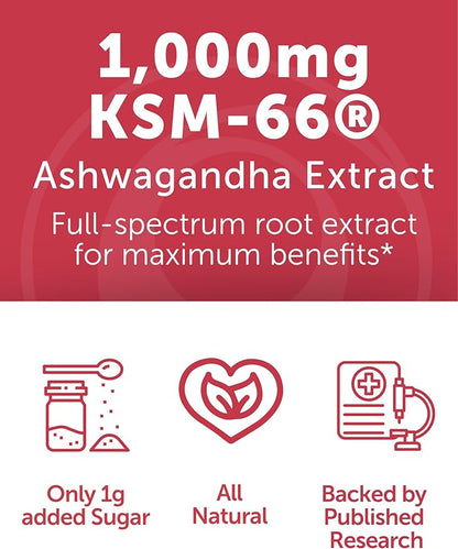 Lunakai USA Made KSM-66 Ashwagandha Gummies for Women & Men – Daily Vegan Supplement for Stress, Mood & Sleep Support, 60ct