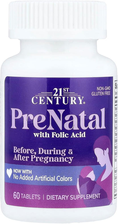 21st Century Vitamins PreNatal Multivitamin Tabs, 60 ct