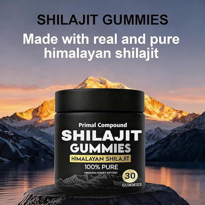 Primal Compound Shilajit Gummies for Men - Energy Support, 30 Gummies