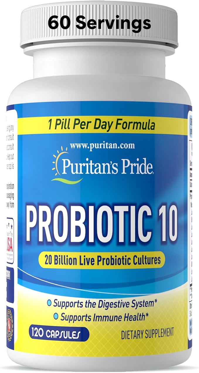 Probiotic 10 with Vitamin D to support immune function* 120 count by Puritan's Pride