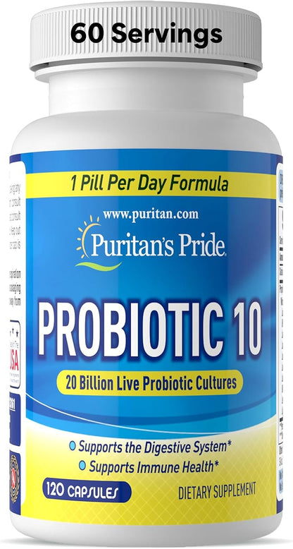 Probiotic 10 with Vitamin D to support immune function* 120 count by Puritan's Pride
