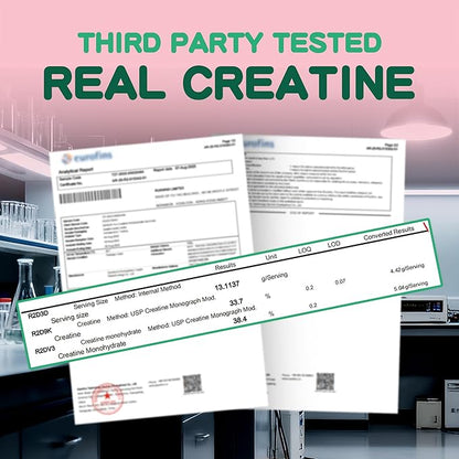 NSF Certified Creatine Gummy 5g - Creatine Monohydrate Gummies for Men & Women, Creatine Monohydrate for Muscle Strength, Muscle Builder, Energy Boost, Pre-Workout Supplement(120 Count)-Watermelon