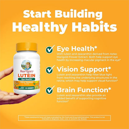 MARYRUTH'S Lutein Gummies with Zeaxanthin | Lutein & Zeaxanthin Supplement | Eye Health | Blue Light Filtering | Vision Support | Adult Eye Supplement for Visual Function | Non-GMO & Vegan | 30 Count