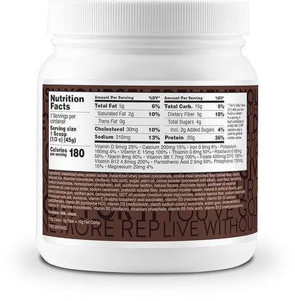 TransformHQ Meal Replacement Shake Powder 7 Servings (Cookies & Cream) - Gluten Free, Non-GMO