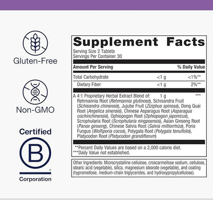 Metagenics Serenagen Supplement - Herbal Stress Management with Asian Ginseng & Chinese Herbs - Supports Calm, Focus, Energy & Sleep* - Non-GMO, Gluten-Free, Vegetarian - 60 Tablets