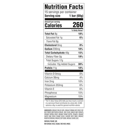 CLIF BAR - Energy Protein Bars - Crunchy Peanut Butter - Made with Organic Oats - Energy Bars - Non-GMO - (15 Pack)
