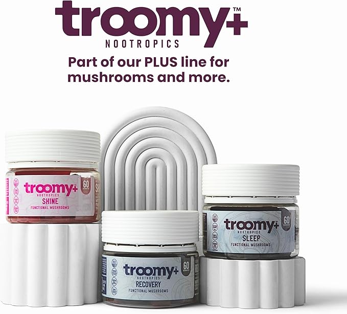 Troomy Sleep Gummies for Adults and Kids, Great Tasting Black Raspberry, Red Reishi Mushroom, Easy Restful Natural Sleep Aid, 30 Count