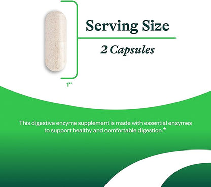 Seeking Health Digestive Enzymes- Enzymes for Protein, carbohydrates, fats, Lactose, and starches to Support Healthy Digestion- 60 Capsules