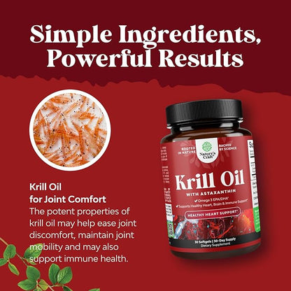 Bundle of PMS Support Supplement for Women – Hormone Balance for Period Cramps Ease, Menopause Bloating, Mood Swing and Krill Omega 3 Fish Oil Softgels 500mg - Concentrated Krill EPA & DHA Supplement