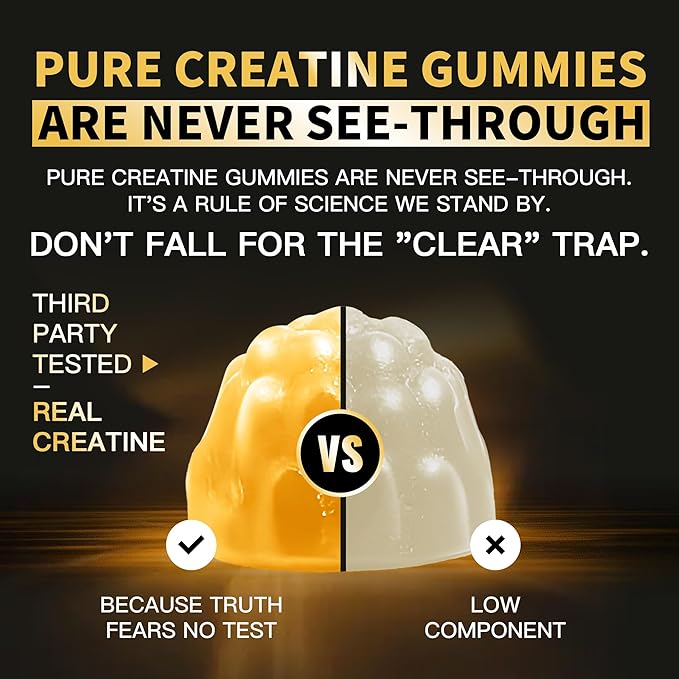 Creatine Monohydrate Gummies for Men & Women-5g of Creatine Monohydrate per Serving - Sugar Free,Vegan, Orange Flavor, 120 Count