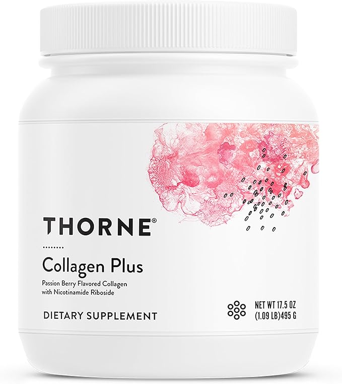 THORNE - Collagen Plus - Collagen Peptides Powder with Nicotinamide Riboside & Clinically Studied Ingredients for Skin Texture & Moisture - Healthy Skin, Hair & Nails* - 17.5 Oz - 30 Servings