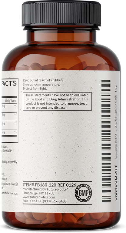 Futurebiotics Chill Pill + Ashwagandha, Rhodiola, St. John’s Wort, & L-Theanine - Non-GMO, 120 Vegetarian Tablets