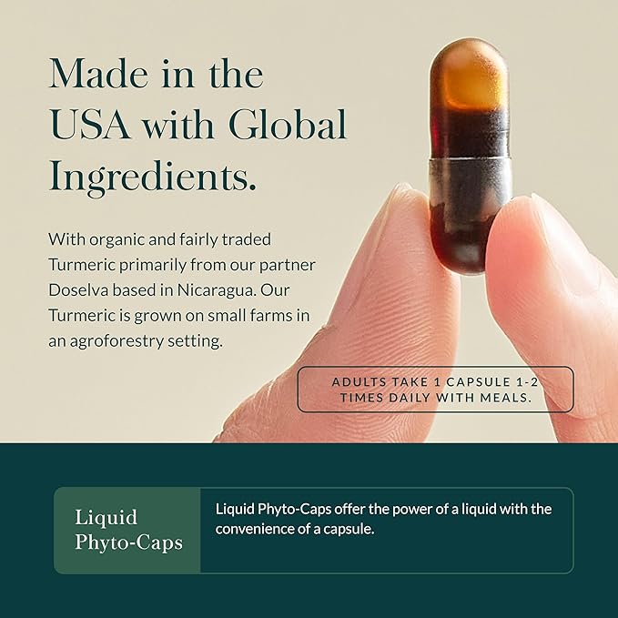 Gaia Herbs Turmeric Supreme Extra Strength - Supports Occasional Discomfort from Normal Wear & Tear* - with Turmeric Curcumin & Black Pepper - 180 Vegan Liquid Phyto-Caps (Up to 180 Servings)