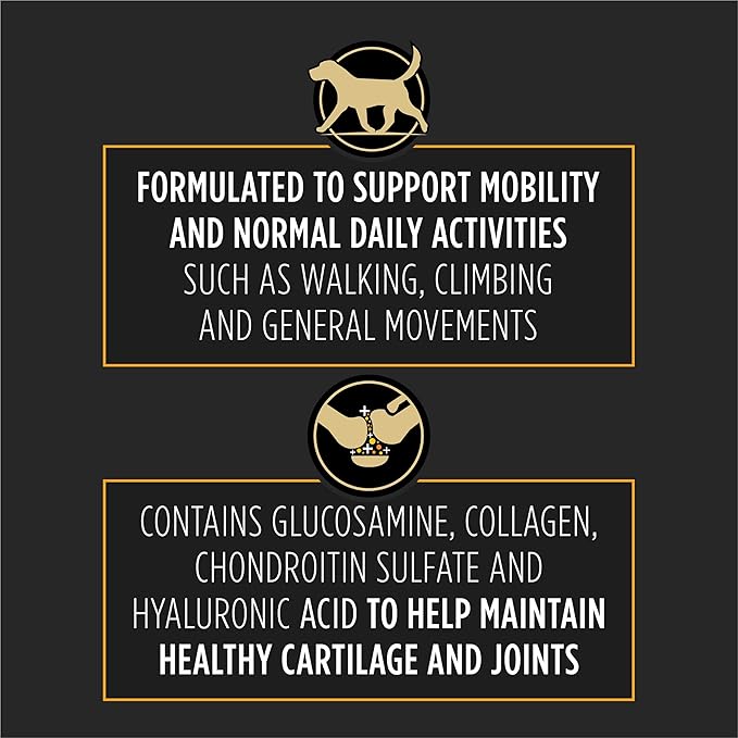 Purina Pro Plan Veterinary Large Breed Dog Joint Care Supplement with Glucosamine, Chondroitin, and Collagen to Support Hip and Joint Health – 60ct Pouch