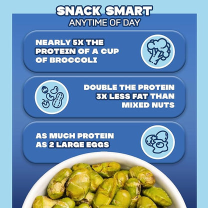 Where You Bean Edamame Beans Snack (Sea Salt) - Crunchy and Dry Roasted Edamame Beans - High Protein Snacks, Keto and Vegan Healthy Snacks for Adults & Low Carb Snack 0.9 oz (Pack of 8)