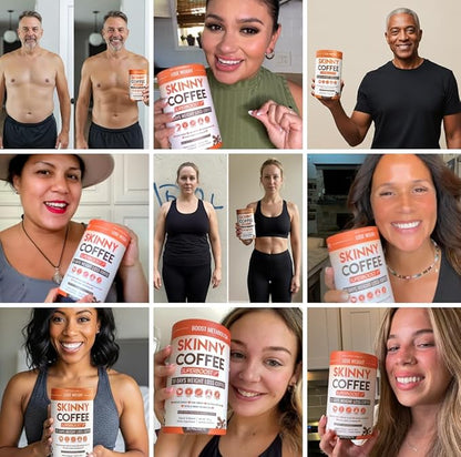 Skinny Coffee Super Boost Weight Loss Coffee, Belly Fat Burner for Women & Men, Sugar-Free Keto Vegan, Reduces Bloating, Supports Energy & Metabolism, Appetite & Cravings Control (90 Servings)