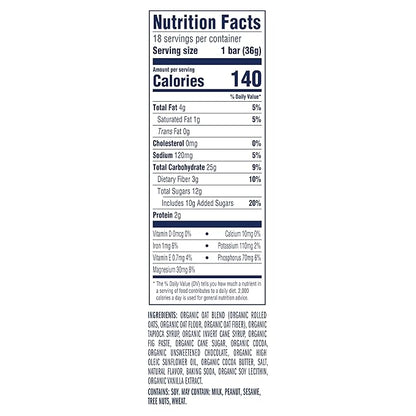 Zbar - Chocolate Brownie - Soft-Baked Energy Snack Bars - Non-GMO - 11g Whole Grains - USDA Organic Granola Bars (18 Pack)