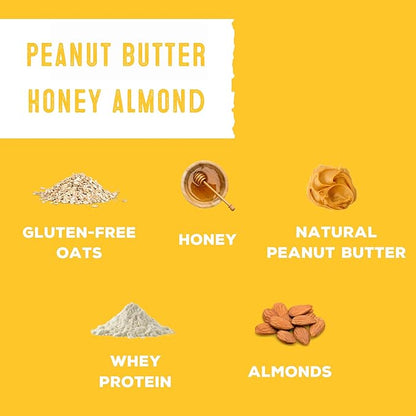 simplyFUEL Whole-Food Protein Balls (Peanut Butter Honey Almond), 8 g High-Protein, Gluten-Free, Healthy Snack for Adults & Kids, 9.6 oz