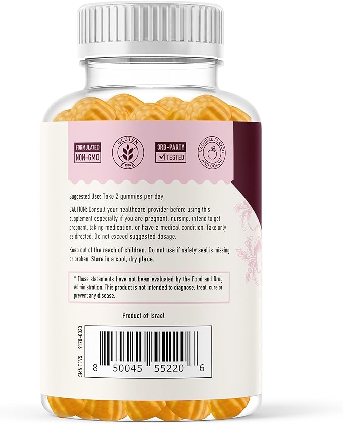 Maca Root Gummies with Natural Peach Flavor | Drive, Performance & Energy Support | Hormone Balance for Women and Men | Vegetarian, Non-GMO | 60 Gummies