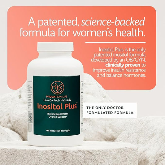 Supplement for Women | Ovarian Health, Hormone Balance, Fertility, Ovulation | 40:1 Myo-Inositol D-Chiro & 12 Ingredients | Developed by Medical Doctor | 180 Capsules