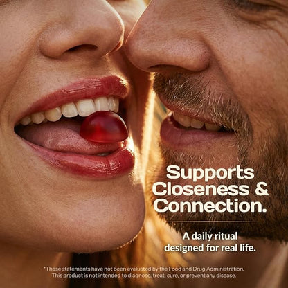 Libido Support for Women Intimacy Gummies - Fast Acting HornyGoatWeed for Women Extract - Gluten Free, Vegan & Non-GMO - Raspberry Watermelon Flavor - Spicy Gummies for Couples - 60 Gummies
