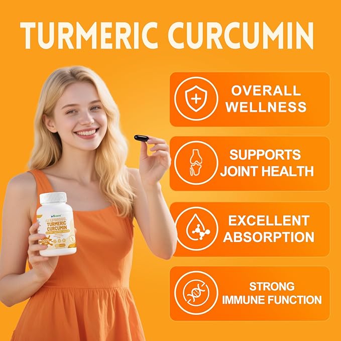 inGreens Turmeric Supplement 2275mg, 95% Curcumin, Liposomal Curcumin for Best Absorption, Curcumin Supplement for Joint Support, Bottled in USA - 240 Softgels