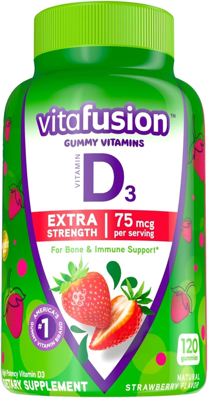 Vitafusion PreNatal Gummy Vitamins 90 Count, Extra Strength Vitamin D3 Gummy 120 Count - Pregnancy Vitamins for Women and Bone Immune Support