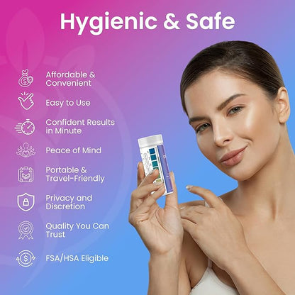 Pelvana Vaginal pH Test Strips for Women – 100 Strips, at-Home BV and Yeast Infection Test Kit, Vaginal pH Tester to Differentiate Between Conditions