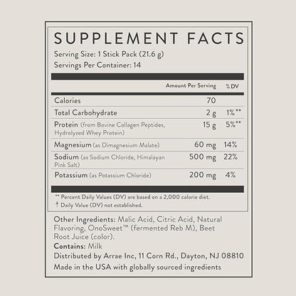 Arrae Clear Protein – Natural Protein Supplement, Smooth Texture, Easy to Mix, 20 Servings, Clean Formula with Electrolytes