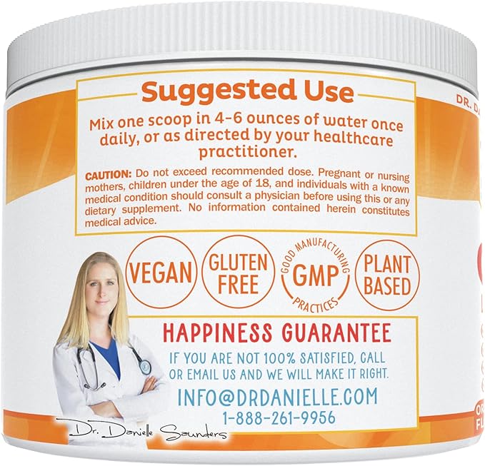 Leaky Gut Support Powder | L-Glutamine Gut Lining Formula | Gut Assist by Dr. Danielle, Orange Flavor