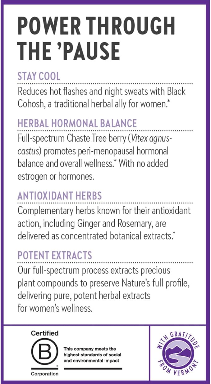 New Chapter Menopause Supplement - Estrotone Herbal Hormone Balance for Women in Perimenopause, with Black Cohosh for Hot Flash Relief & to Reduce Night Sweats + Vitex, No Added Hormones - 60 ct