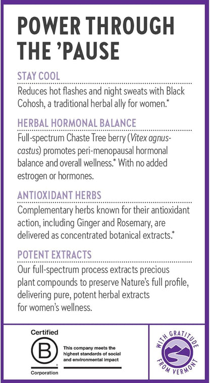 New Chapter Menopause Supplement - Estrotone Herbal Hormone Balance for Women in Perimenopause, with Black Cohosh for Hot Flash Relief & to Reduce Night Sweats + Vitex, No Added Hormones - 60 ct