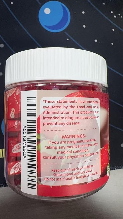Magnesium Glycinate Soft Chews, Strawberry Flavor.Chewable Sugar Free Potassium Magnesium Chews with Magnesium Glycinate, Vitamin D, B6, and CoQ10 for Calm Support & Sleep for Adults, 60 Days Supply