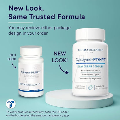 Biotics Research Cytozyme PT HPT Lamb Pituitary/Hypothalamus Complex, Supports Function of The Pituitary Gland and Hypothalamus, Adrenal Health, Brain Boost 60 Tablets
